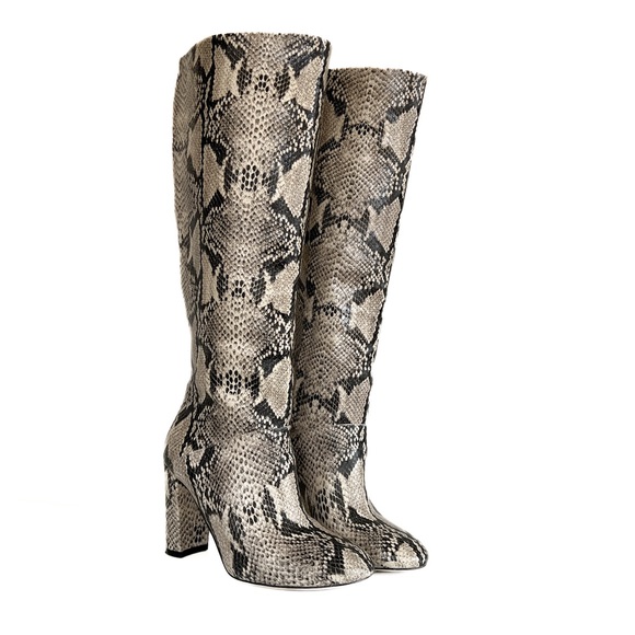 Cole Haan Glenda Snake Embossed Boots 5.5 - Picture 6 of 15